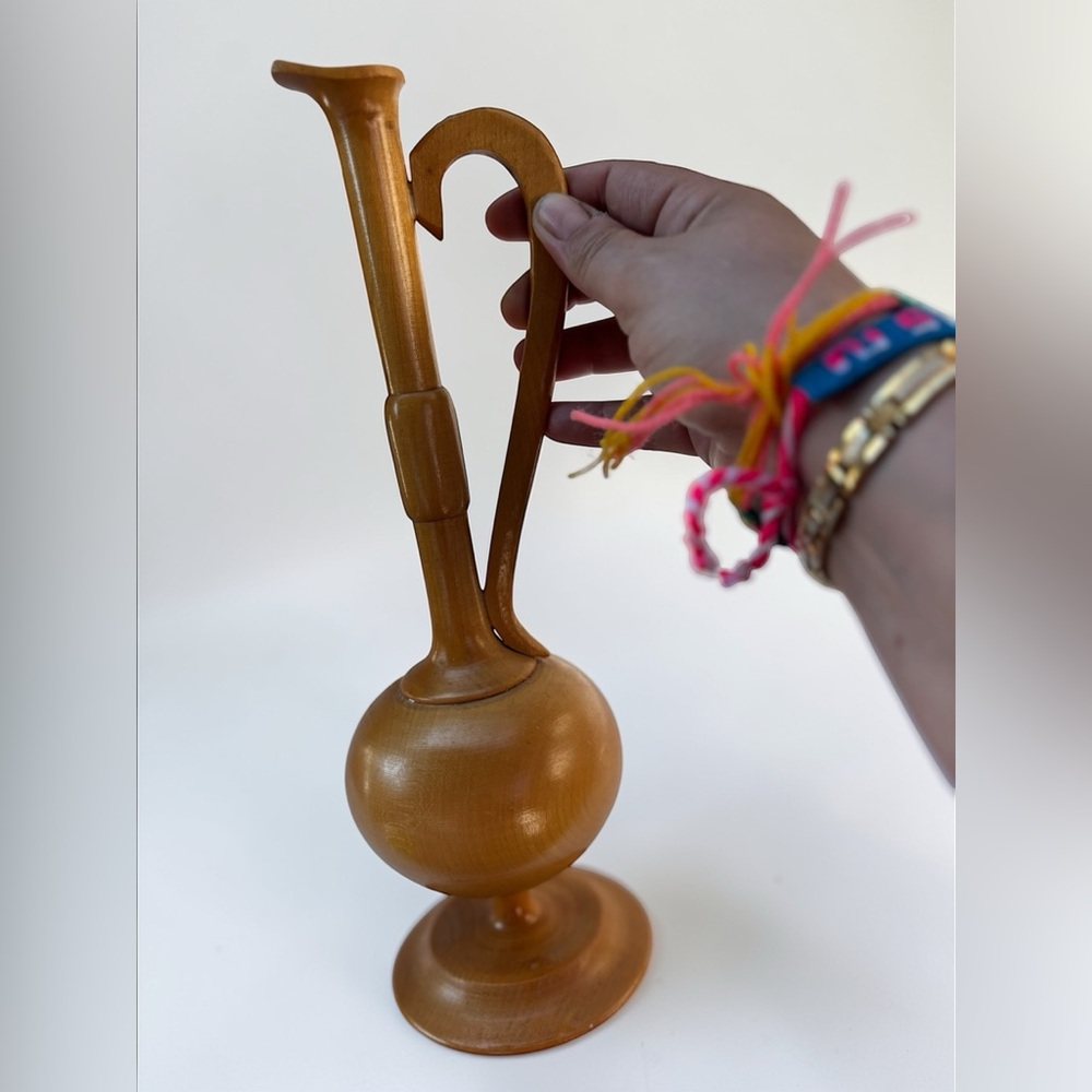 Vintage Wood Bud Vase Gift for Rustic Home Decor
